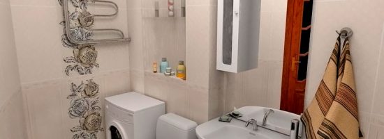 Дизайн ванны совмещенной с туалетом